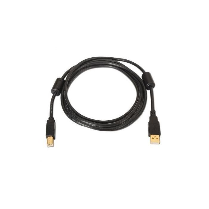 Aisens Cable USB 2.0 para Impresora, Tipo A-M a B-M, Negro, 5.0M, Alta Calidad con Ferrita 1 Aisens Cable USB 2.0 para Impresora, Tipo A-M a B-M, Negro, 5.0M, Alta Calidad con Ferrita 1
