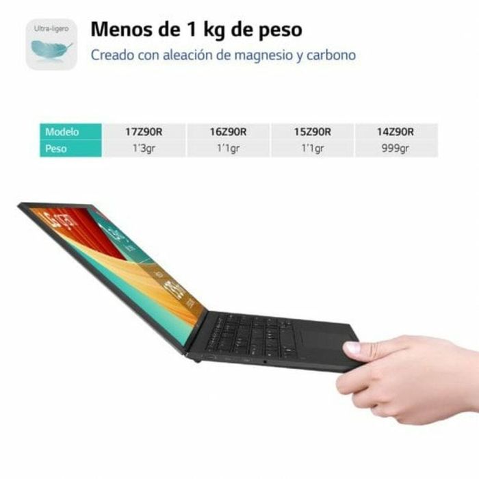 LG Gram 17Z90R-E.AD75B Portátil Ultraligero Intel Core i7-1360P 32GB 512GB SSD RTX 3050 17" WQXGA IPS Antireflejo Win 11 8 LG Gram 17Z90R-E.AD75B Portátil Ultraligero Intel Core i7-1360P 32GB 512GB SSD RTX 3050 17" WQXGA IPS Antireflejo Win 11 8