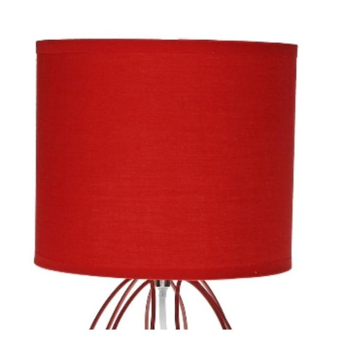 Lámpara de Mesa Mila Roja Versa 20x36 cm - Metal (2 Unidades) 1 Lámpara de Mesa Mila Roja Versa 20x36 cm - Metal (2 Unidades) 1