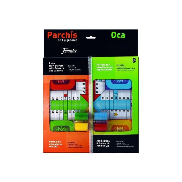 Fournier Juego de mesa Parchís con oca tablero pequeño 42,5x33x4,45 cm