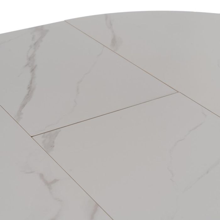 Mesa Extensible Blanco-Negro 120 X 120 X 75 cm