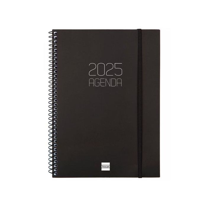 Finocam Agenda Anual Opaque Espiral E10-155x212 mm Svv Negro 2025 Finocam Agenda Anual Opaque Espiral E10-155x212 mm Svv Negro 2025