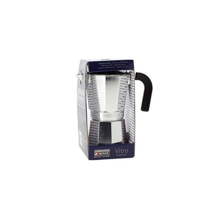Monix M620009 Cafetera Italiana Express de Aluminio Antiadherente 9 Tazas con Mango Ergonómico y Limpieza Fácil 2