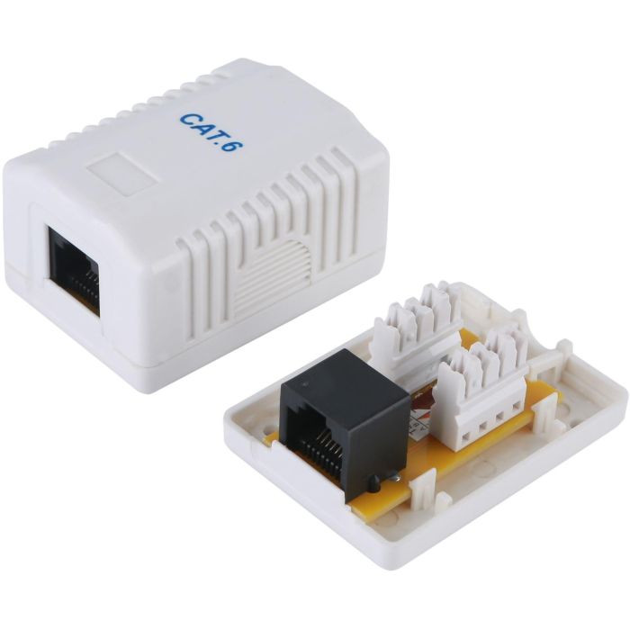 EQUIP 235213 Caja de superficie Cat6 1xRJ45 UTP RAL 9010 Blanco 1