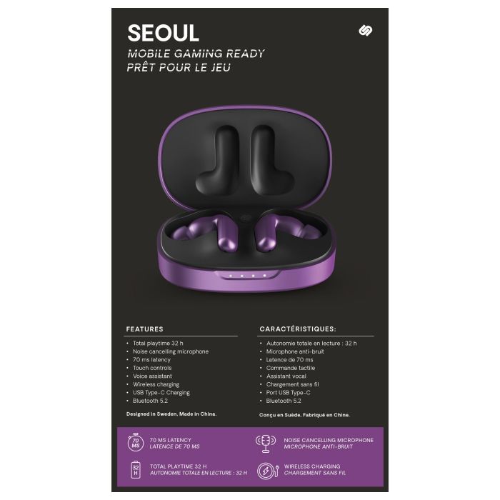 Urbanista auriculares True Wireless Seoul Gaming vivid purple Urbanista auriculares True Wireless Seoul Gaming vivid purple