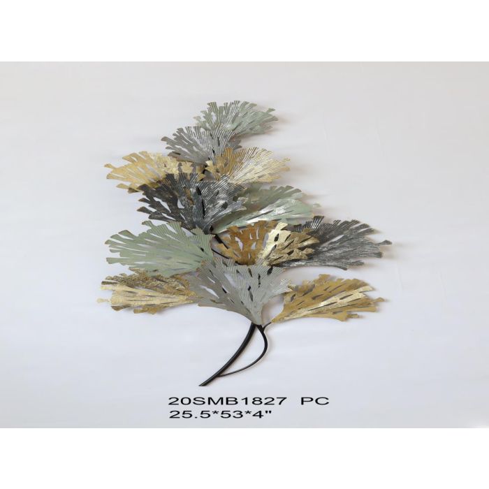 Decoración de Pared DKD Home Decor Gris Dorado Metal (65 x 10 x 134.6 cm)