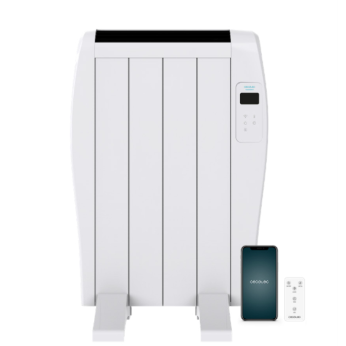 Cecotec ReadyWarm 800 Thermal Connected Emisor Térmico 600W Wi-Fi, 4 Elementos, Cobertura 8m², Blanco