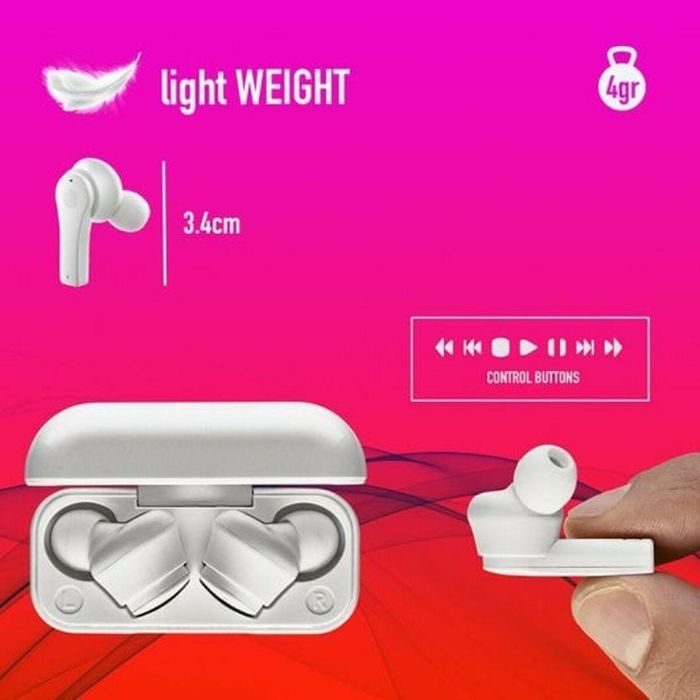 Auriculares Bluetooth NGS ARTICABLOOMWHITE Blanco Negro 5