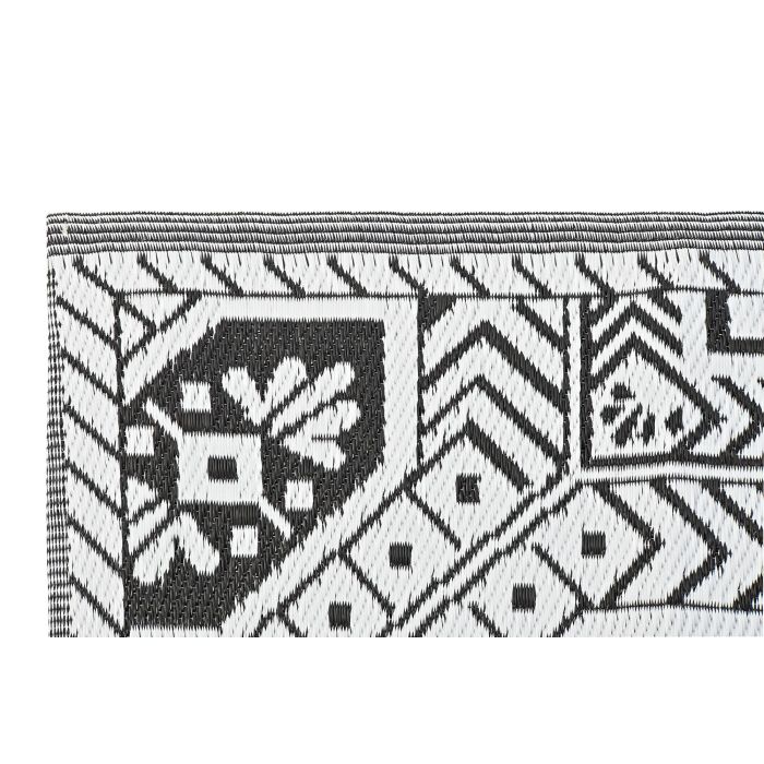 DKD Home Decor Alfombra Étnica de Poliéster Blanco y Negro 210x150 cm (Pack de 2 Unidades) 1 DKD Home Decor Alfombra Étnica de Poliéster Blanco y Negro 210x150 cm (Pack de 2 Unidades) 1