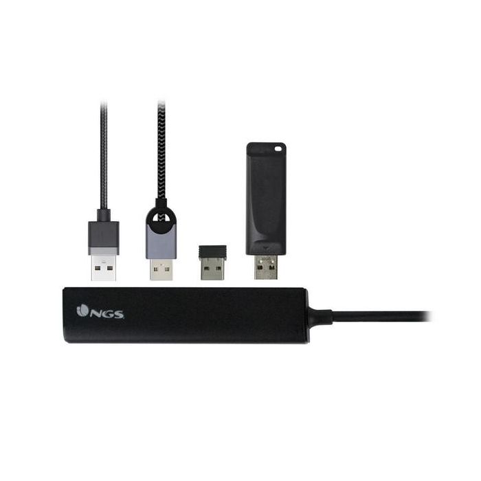 Hub USB 4 Puertos NGS WONDERHUB4 Negro 5 Gbps 2 Hub USB 4 Puertos NGS WONDERHUB4 Negro 5 Gbps 2