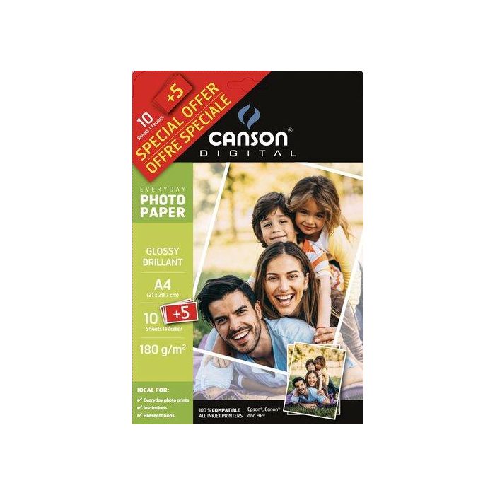 Papel Inkjet Canson Foto Everyday A4 200G 15H Glossy