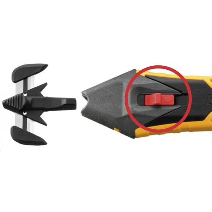 Cúter Olfa Amarillo Negro Metal Acero Inoxidable Plástico De seguridad 1