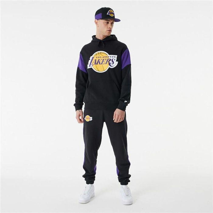 Sudadera con Capucha Unisex New Era NBA Colour Insert LA Lakers Negro 1