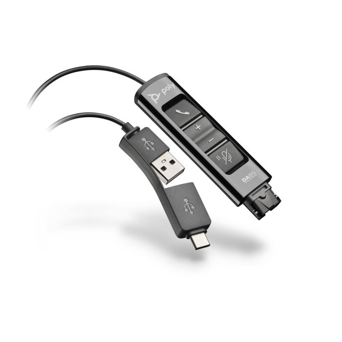 Hp Poly Adaptador Para Auriculares Da75 Qd A Pc, Puerto Usb