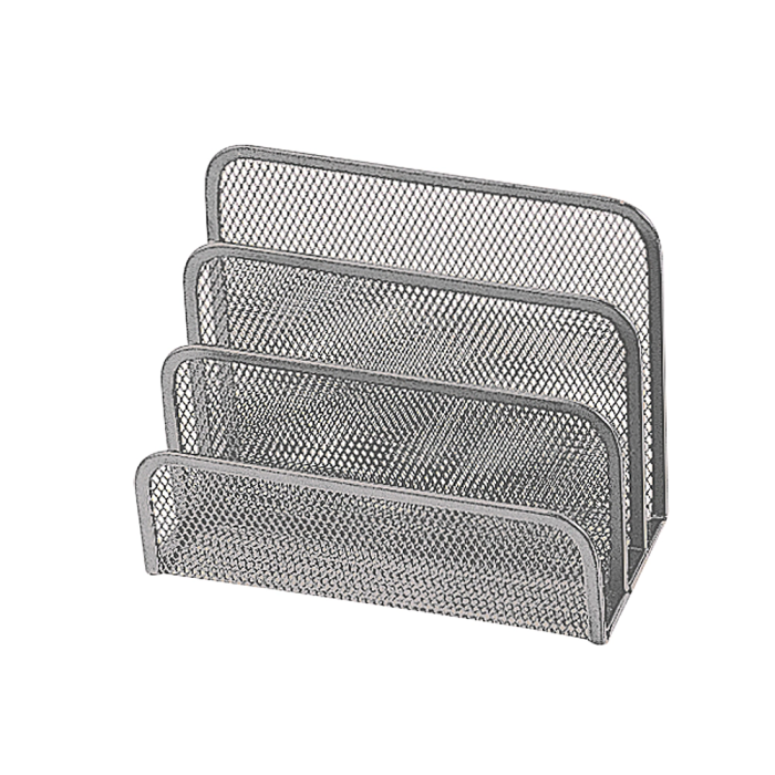 Q-connect Soporte para cartas metálico de rejilla gris 170x135x83 mm 1