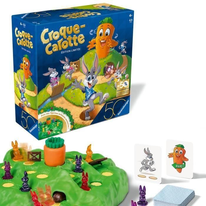 Croque Carotte 50 ans, Juego de mesa, Niños y Padres, Divertido juego de curso, A partir de 4 años, Mixto, 23006, Ravensburger 2