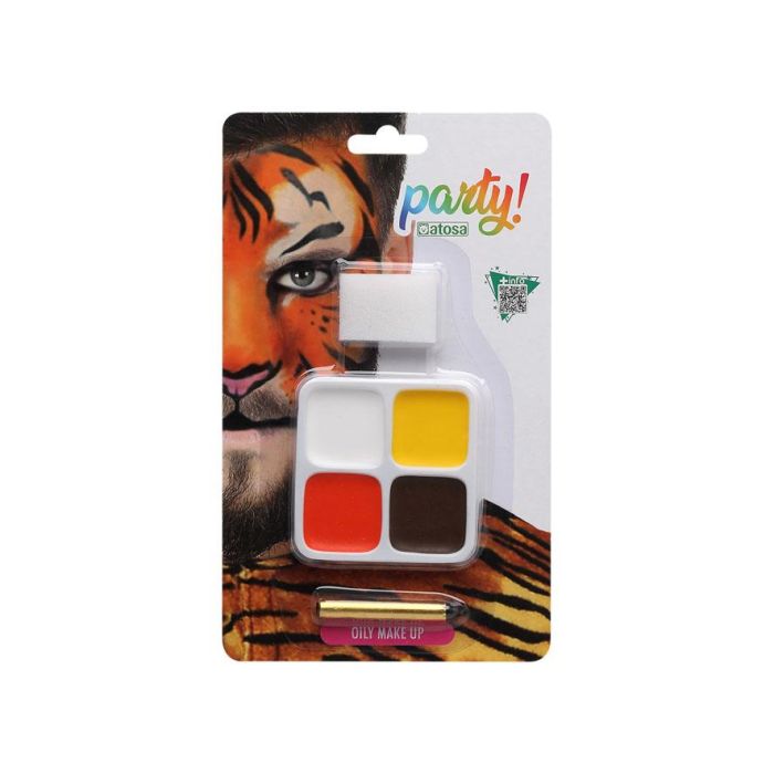 Kit Maquillaje León Carnaval - Paleta de maquillaje graso para disfraces de animales salvajes