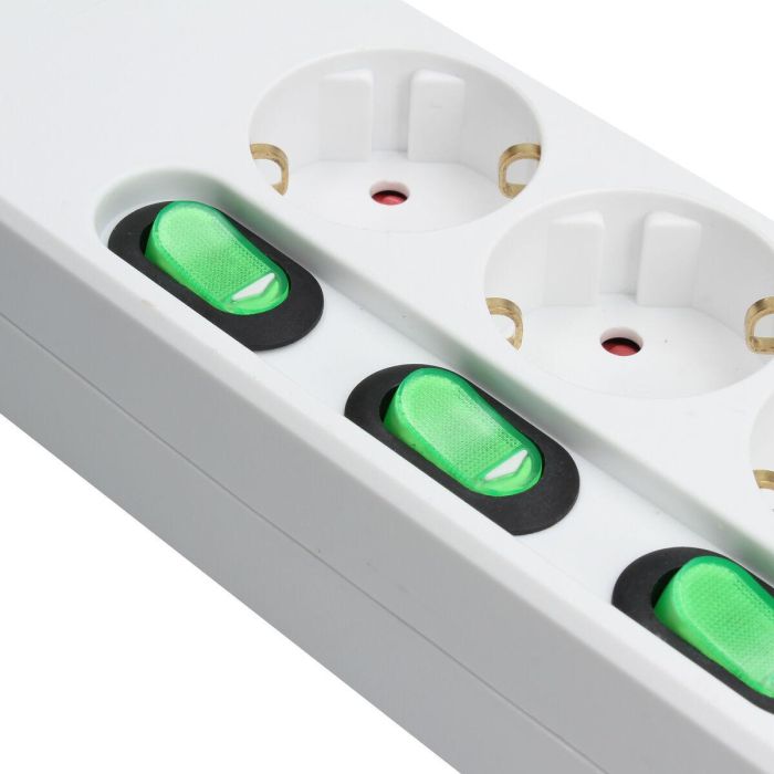 Regleta Enchufes 3 Tomas con Interruptor TM Electron 3680 W Blanco (1,5 m) 4