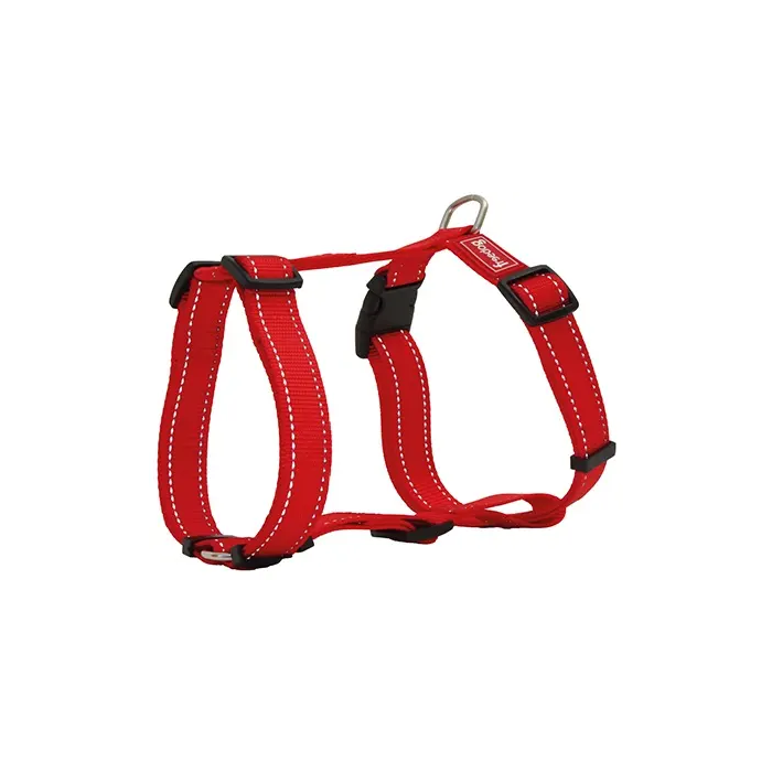 Freedog Arnés de Nylon Reflect Rojo 10 mm X 20-36 cm