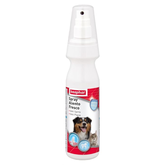 Spray Aliento Fresco Perro Gato 150 mL para Limpieza Dental y Mejora del Aliento