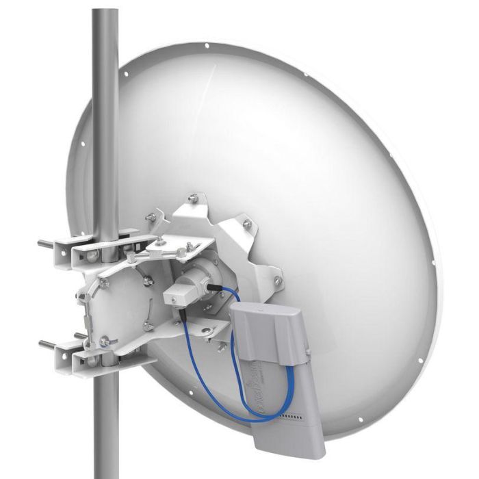 MikroTik 4.7 - 5.875 GHz, 30 dBi, 100 W, 50 ohms, Dual Polarization, 201 kph, 3-10 cm Mount Pole, White MikroTik 4.7 - 5.875 GHz, 30 dBi, 100 W, 50 ohms, Dual Polarization, 201 kph, 3-10 cm Mount Pole, White