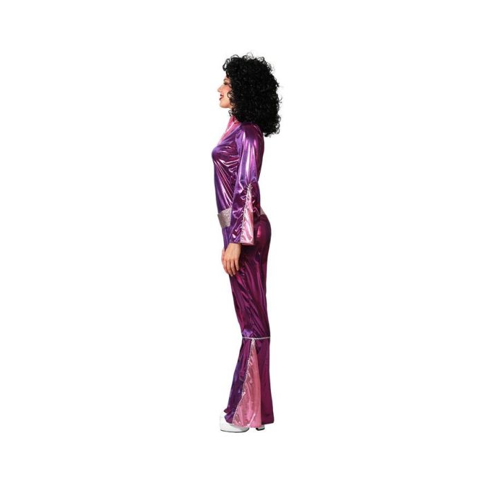 Disfraz Disco Mujer Adulto Fucsia Con Cinturón M-L 1 Disfraz Disco Mujer Adulto Fucsia Con Cinturón M-L 1