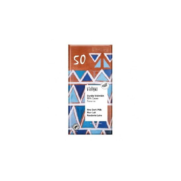 Chocolate Negro 50% Con Leche Y Azucar De Coco Chocolate Negro 50% Con Leche Y Azucar De Coco