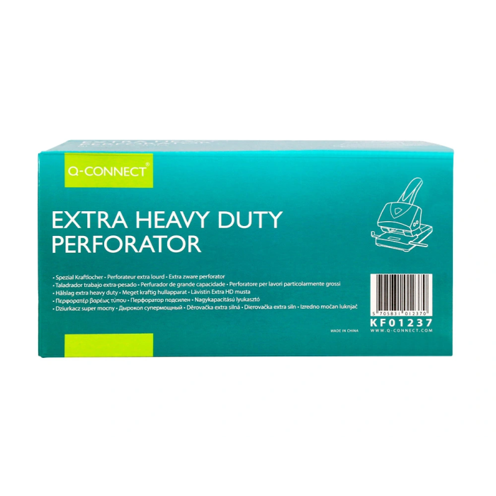 Q-connect Taladrador KF01237 Negro, Capacidad 65 Hojas, Apertura 6,5 mm 1