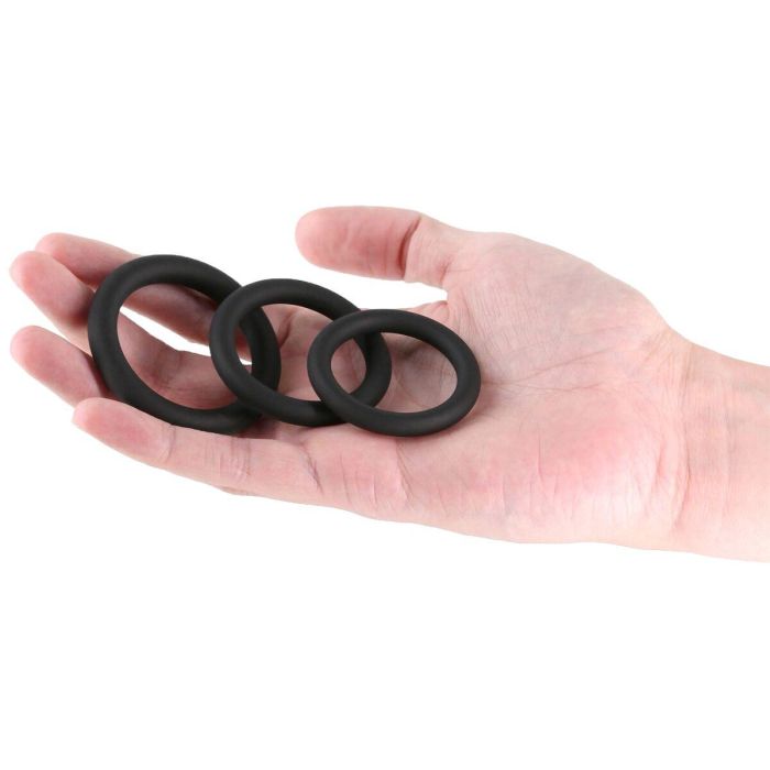 Anillo para el Pene NS Novelties Renegade Negro (S) (M) (L) 2 Anillo para el Pene NS Novelties Renegade Negro (S) (M) (L) 2