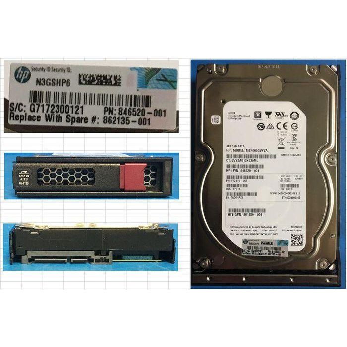 Hewlett Packard Enterprise HDD 4TB 6G 7.2K LFF SATA MDL - Disco Duro para Servidores HP - Rendimiento Fiable y Compatible