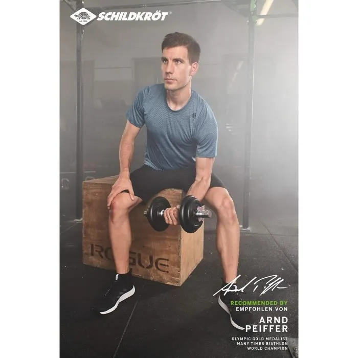 Schildkrot SCH4000885602128 Set de Mancuernas Negro 10 Kg Set Completo de Entrenamiento Corporal para Adulto 3