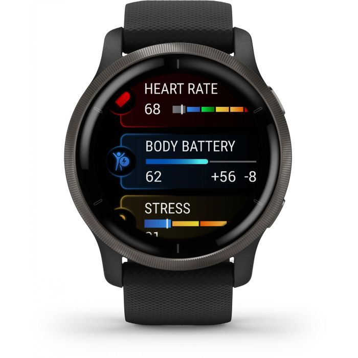 Garmin Venu 2 Smartwatch GPS 45mm, Reloj Inteligente Fitness con Música, Pagos y Monitor de Salud, Color Negro 40 Garmin Venu 2 Smartwatch GPS 45mm, Reloj Inteligente Fitness con Música, Pagos y Monitor de Salud, Color Negro 40