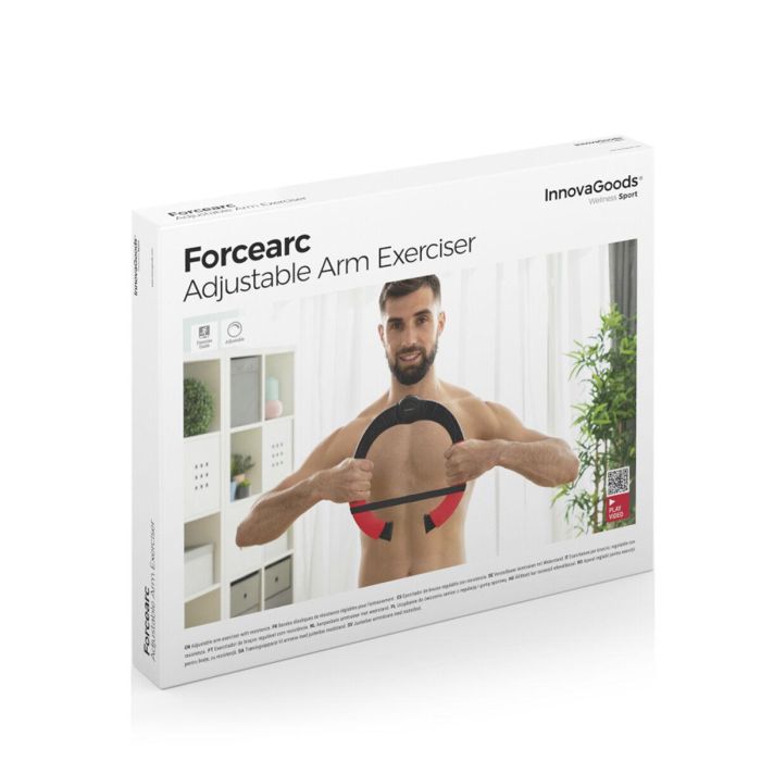 Ejercitador de Brazos Regulable con Resistencia y Guía de Ejercicios Forcearc InnovaGoods 1
