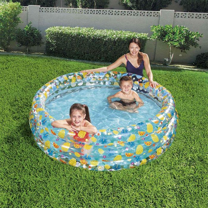 Bestway Piscina Hinchable 3 Aros Transparente Tropical 170x53 cm +6 Años Jardin 51048 11