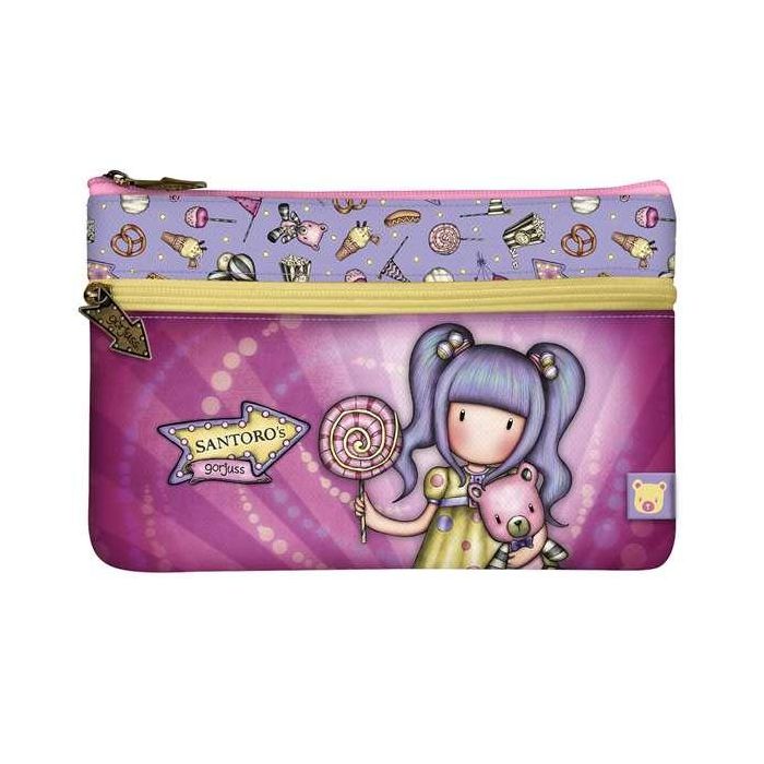 Bolso Escolar Safta Portatodo Gorjuss Fairground Plano Con Bolsillo 234x15x155 mm Bolso Escolar Safta Portatodo Gorjuss Fairground Plano Con Bolsillo 234x15x155 mm