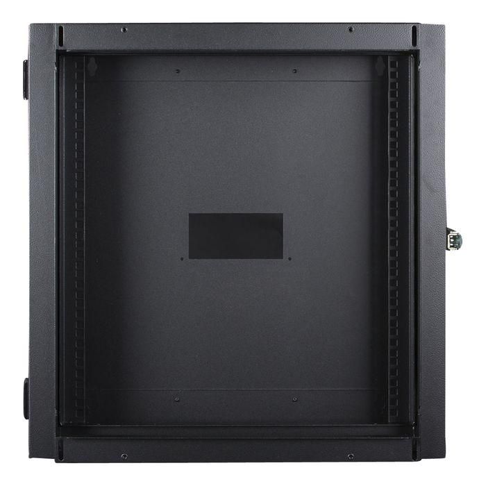 Lanview 19" Rack Cabinet Profesional 12U Doble Sección, Mural Serie Network, 150mm Fondo, Negro RAL 9005 1 Lanview 19" Rack Cabinet Profesional 12U Doble Sección, Mural Serie Network, 150mm Fondo, Negro RAL 9005 1