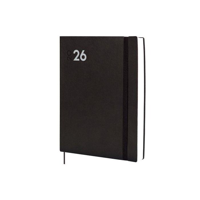 Finocam Agenda Dynamic Mara 2026 1 Día por Página Tapa Blanda Negro 210x270 mm Catalán