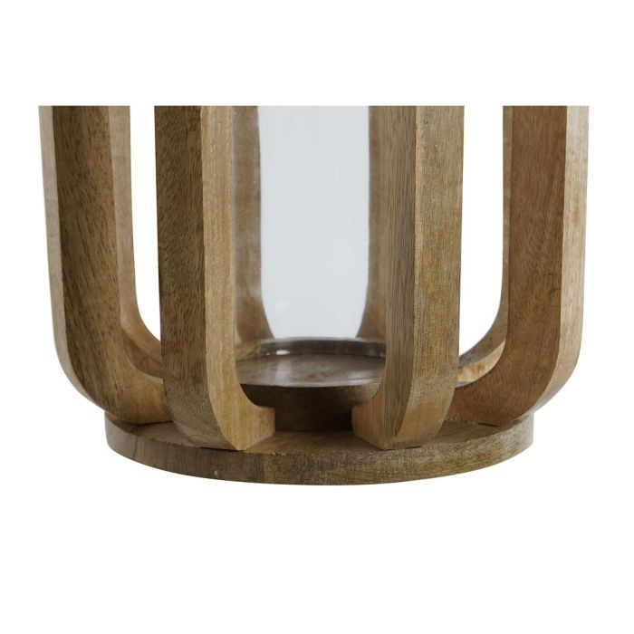 DKD Home Decor Portavela Alpino de Mango y Cristal Natural 25x25x35 cm 4