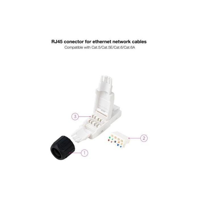 Nanocable Conector RJ45 UTP Cat.6A Auto-Crimpable (10 Unidades) 1
