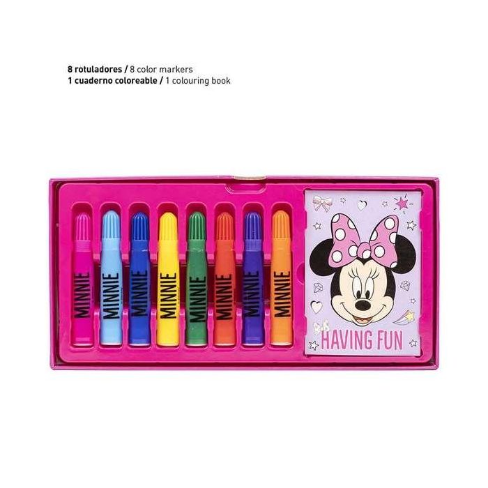 Set de pintura Minnie Mouse Maletín Rosa 4 Set de pintura Minnie Mouse Maletín Rosa 4