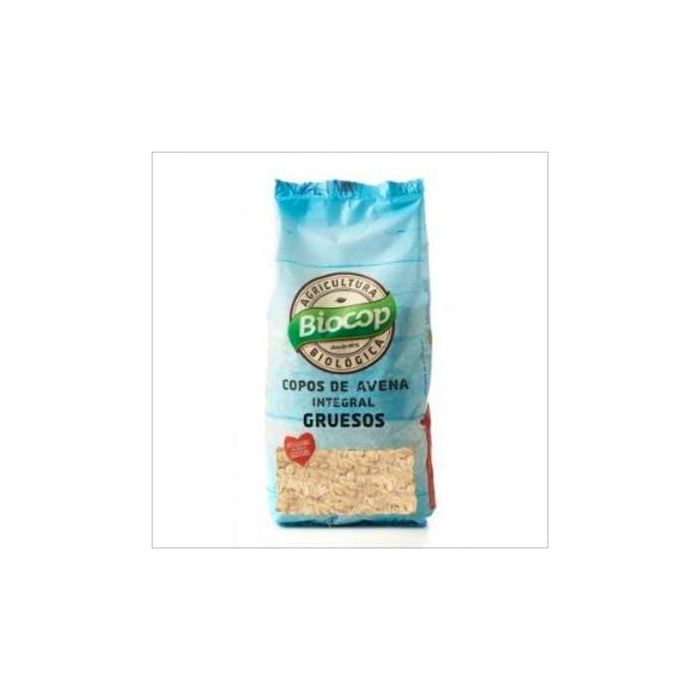 BIOCOP Copos de Avena Gruesos Integral Bio 500g, Cereal Nutritivo para Desayunos y Recetas Saludables