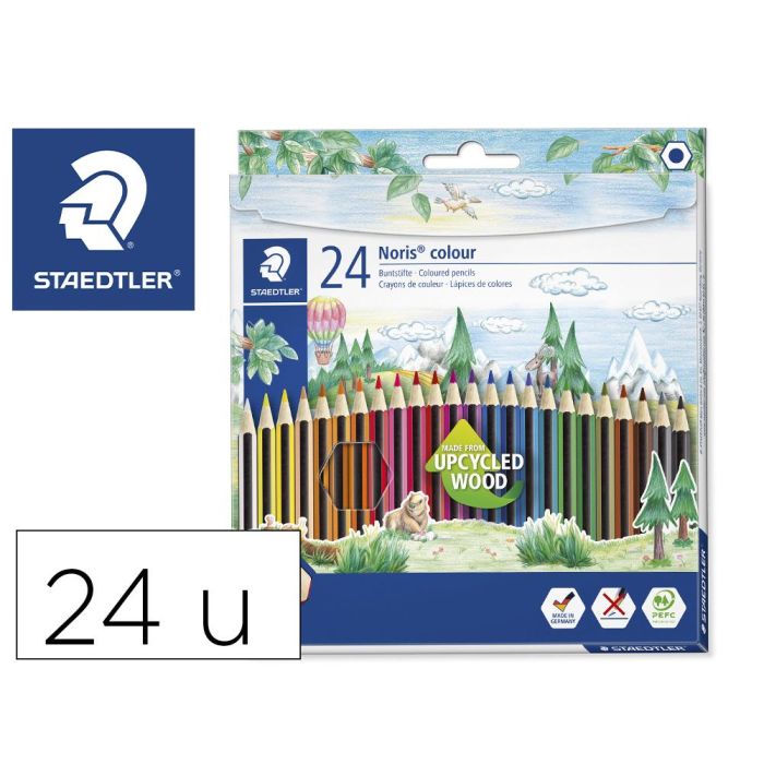 Staedtler Lápices De Colores Noris Colour Wopex Ecológico Surtidos Estuche 24 Ud