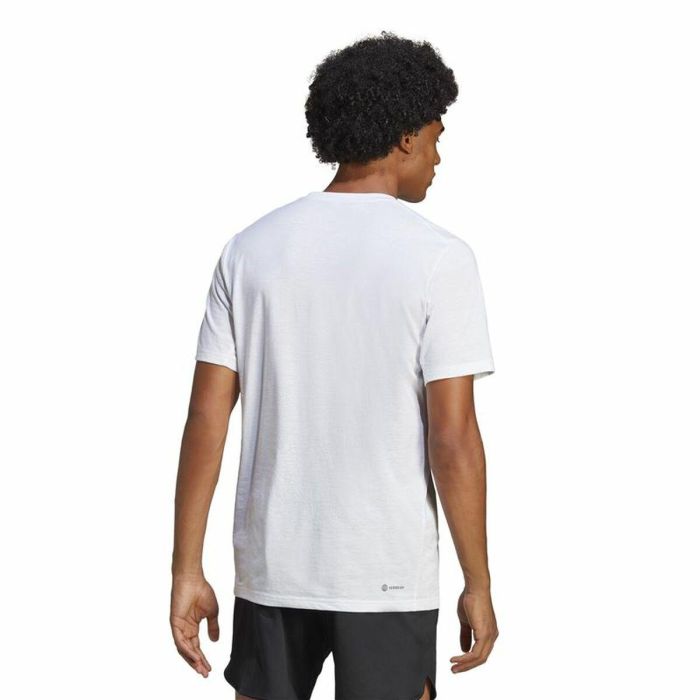 Camiseta de Manga Corta Hombre Adidas Train Essentials Blanco L 4