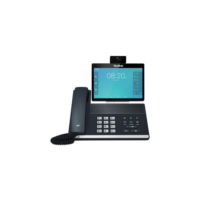 Yealink VP59 SIP-VP59 Teléfono IP con Cámara, Pantalla Táctil IPS 8", Wi-Fi, Bluetooth, PoE para Escritorio/Pared