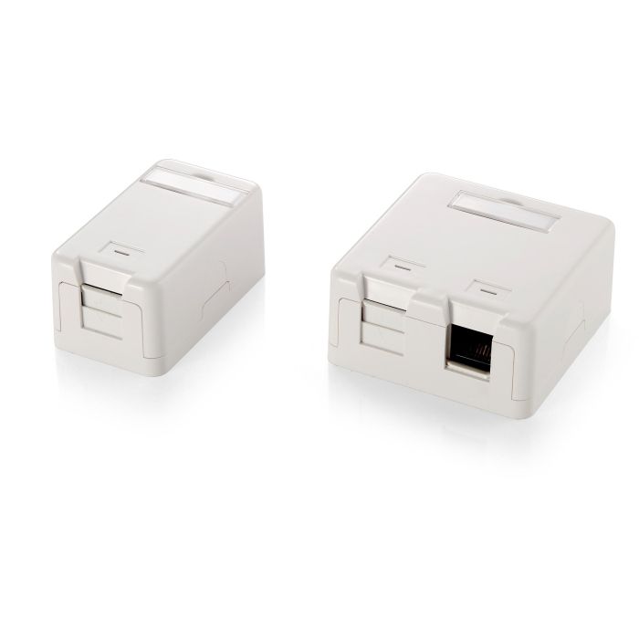 Equip Aufputzdose 1x Keystone Jack mit Abdeckung weiß 2 Equip Aufputzdose 1x Keystone Jack mit Abdeckung weiß 2