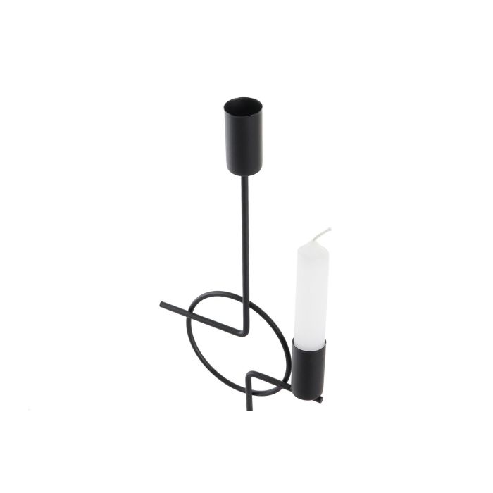 Candelabro Moderno DKD Home Decor Negro Gris 6 x 36 x 14 cm (4 Unidades) 2