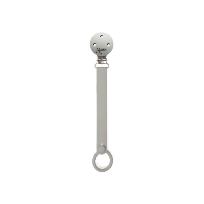 KioKids Sujetachupetes Pinza de Silicona y Acero Gris para Chupetes con Anilla Adaptable Bebé +0 Meses 2 KioKids Sujetachupetes Pinza de Silicona y Acero Gris para Chupetes con Anilla Adaptable Bebé +0 Meses 2