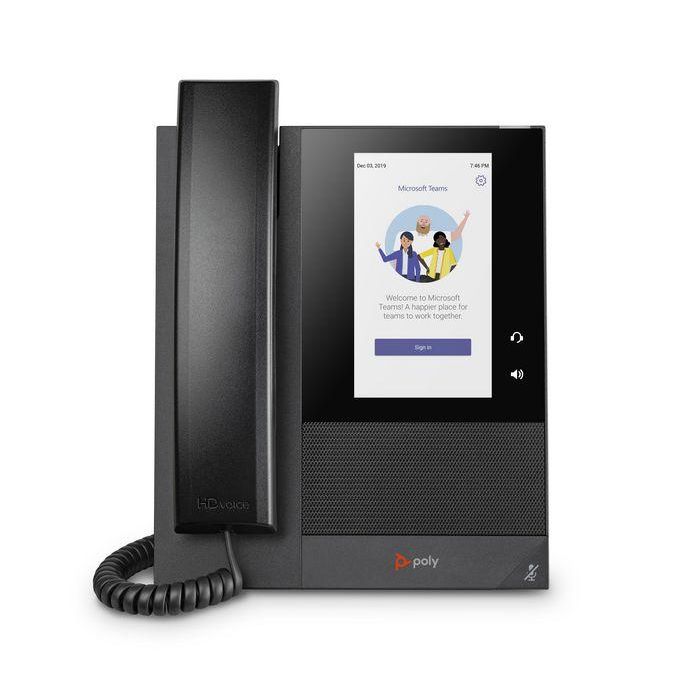 HP Poly CCX 400 Teléfono multimedia empresarial para Microsoft Teams, PoE, pantalla táctil LCD 5", color negro 3