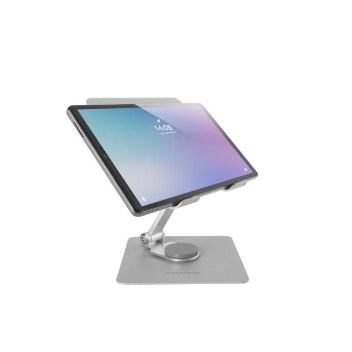 Mars Gaming MARSTW Soporte Plegable para Tablets y Convertibles 2en1 hasta 13" Acero con Rotación 360° y Ajuste Altura 180° Gris Plateado Mars Gaming MARSTW Soporte Plegable para Tablets y Convertibles 2en1 hasta 13" Acero con Rotación 360° y Ajuste Altura 180° Gris Plateado
