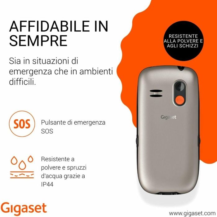 Gigaset GL395 Teléfono móvil para personas mayores Dual SIM, 2.2", Gris Plata (Titanium Silver) 5 Gigaset GL395 Teléfono móvil para personas mayores Dual SIM, 2.2", Gris Plata (Titanium Silver) 5